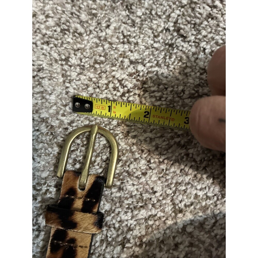 J. Crew, Calf Hair Belt In Leopard Leather S/M 41” $70 - Picture 8 of 8